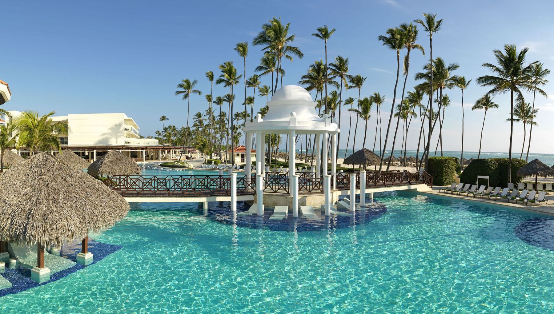 A pool with a white gazebo at Paradisus Palma Real