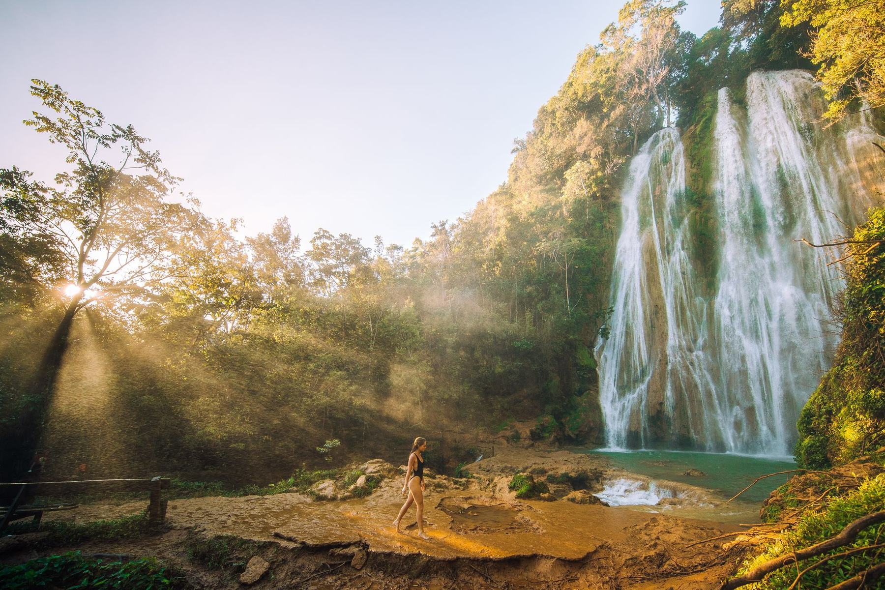 The Salto El Limón waterfall in Samaná, Dominican Republic