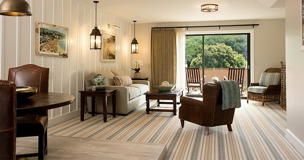 The living room of a two-bedroom cottage