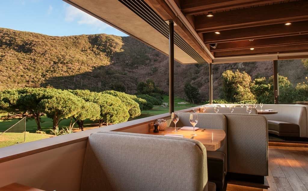 Harvest's dining room, open to the canyon views