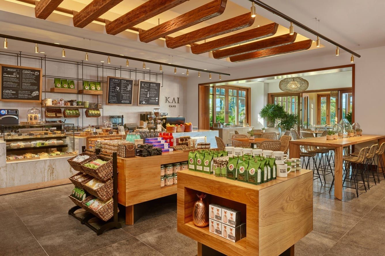 Kai Café, with pastries and a coffee counter
